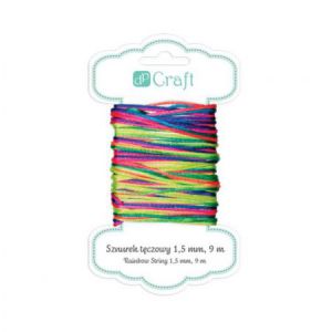 Sznurek dekoracyjny dpCraft Tęczowy, 1.5mm x 9m